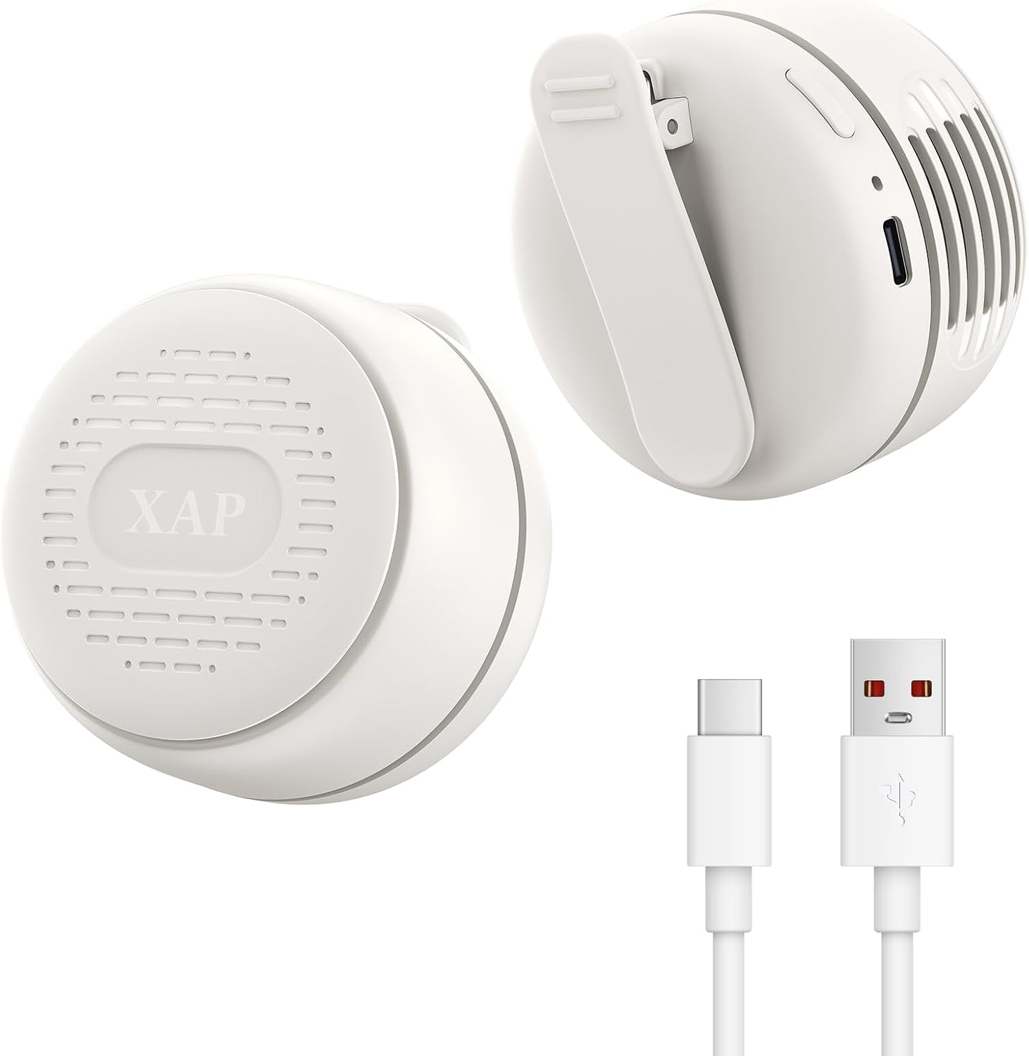 Clip on Mini Fan, USB Rechargeable 360° Rotatable Portable Fan, Silent Bladeless Fan of 3 Speeds, Personal Cooling Fan Wearable Fan